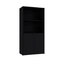 Armário Alto Estante Com 02 Portas 161,5x80x42cm Wlae80 Preto ônix - 1