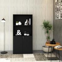 Armário Alto Estante Com 02 Portas 161,5x80x42cm Wlae80 Preto ônix