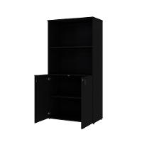 Armário Alto Estante Com 02 Portas 161,5x80x42cm Wlae80 Preto ônix - 5