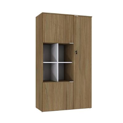 Armário Alto Com nicho E 03 Portas 161,5x90x42cm Wlan90 Vermont Oak - Branco