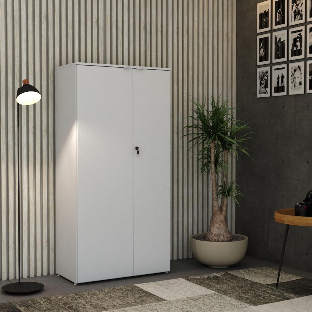 Armário Alto Fechado Com 02 Portas 161,5x80x42cm Wlaf80 Branco Chess - 2