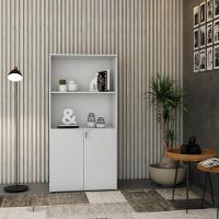 Armário Alto Estante Com 02 Portas 161,5x80x42cm Wlae80 Branco Chess