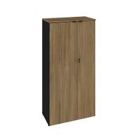 Armário Alto Fechado Com 02 Portas 161,5x80x42cm Wlaf80 Preto Tx Com vermont Oak - 1