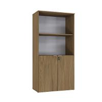 Armário Alto Estante Com 02 Portas 161,5x80x42cm Wlae80 Vermont Oak - Branco - 1