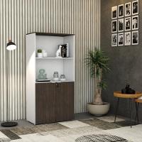 Armário Alto Estante Com 02 Portas 161,5x80x42cm Wlae80 Com terracota