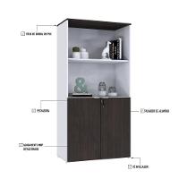 Armário Alto Estante Com 02 Portas 161,5x80x42cm Wlae80 Com terracota - 5