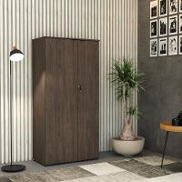 Armário Alto Fechado Com 02 Portas 161,5x80x42cm Wlaf80 Terracota - Preto - 2