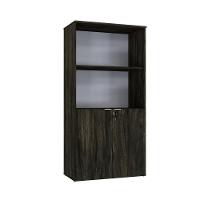 Armário Alto Estante Com 02 Portas 161,5x80x42cm Wlae80 Carvalho Dark - Branco - 1