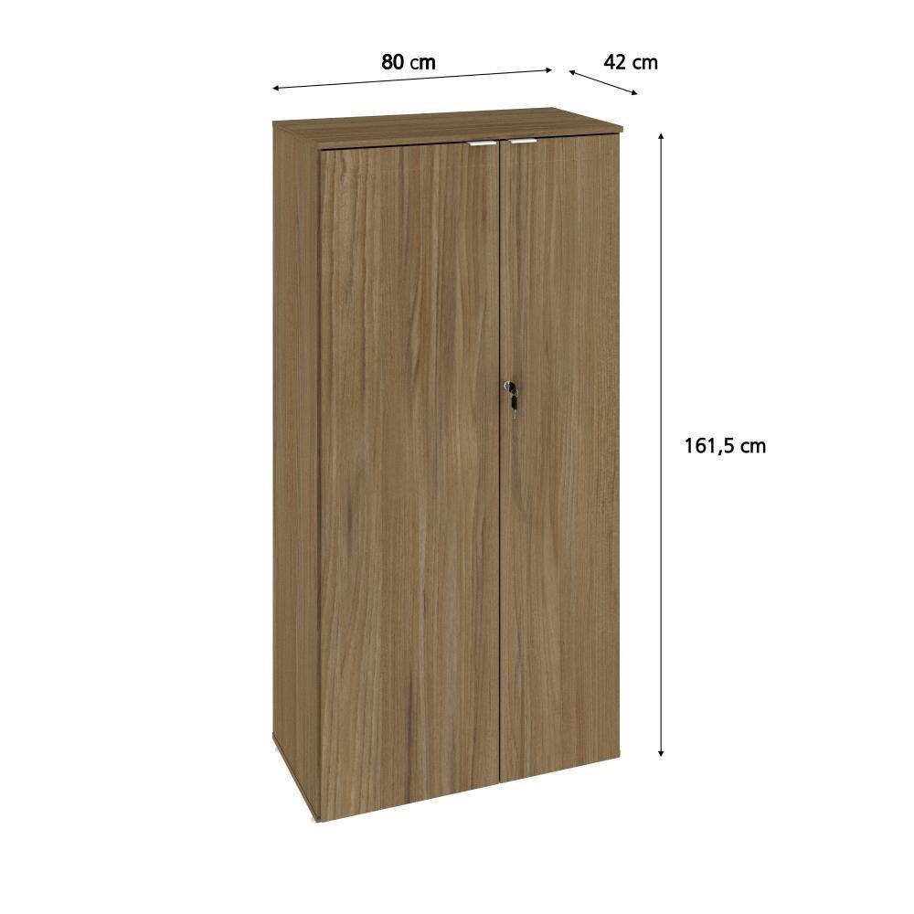 Armário Alto Fechado Com 02 Portas 161,5x80x42cm Wlaf80 Vermont Oak - Branco - 6