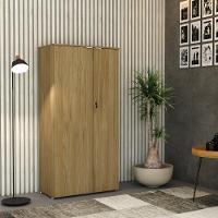 Armário Alto Fechado Com 02 Portas 161,5x80x42cm Wlaf80 Vermont Oak - Branco - 2