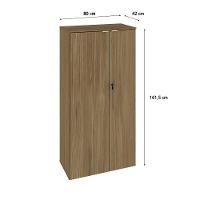 Armário Alto Fechado Com 02 Portas 161,5x80x42cm Wlaf80 Vermont Oak - Branco - 6