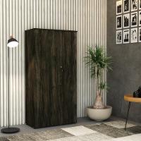 Armário Alto Fechado Com 02 Portas 161,5x80x42cm Wlaf80 Carvalho Dark - Preto - 2