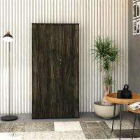 Armário Alto Fechado Com 02 Portas 161,5x80x42cm Wlaf80 Carvalho Dark - Preto