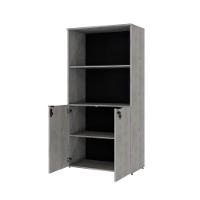 Armário Alto Estante Com 02 Portas 161,5x80x42cm Wlae80 Snow - Preto - 6