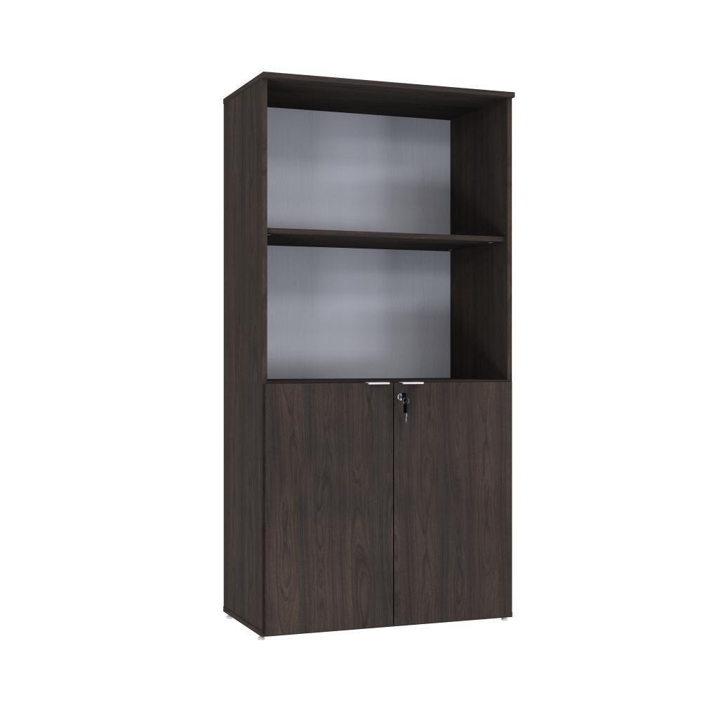 Armário Alto Estante Com 02 Portas 161,5x80x42cm Wlae80 Terracota - Branco - 1