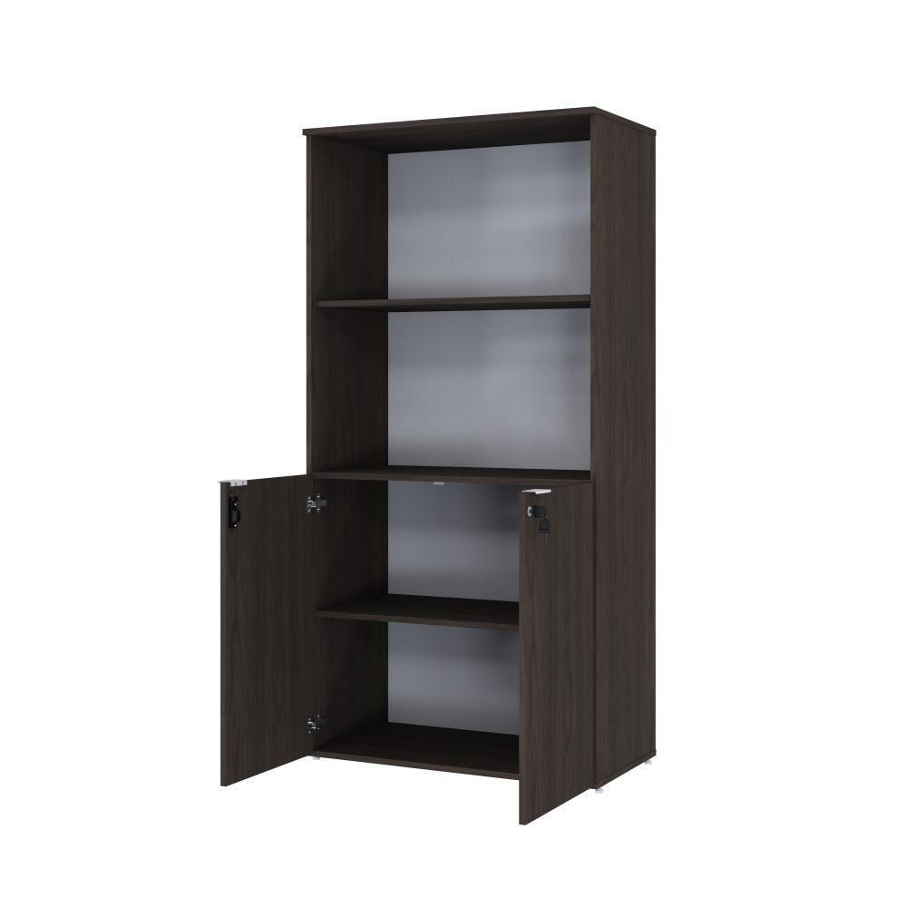 Armário Alto Estante Com 02 Portas 161,5x80x42cm Wlae80 Terracota - Branco - 6