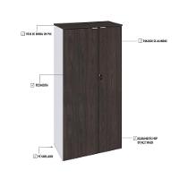 Armário Alto Fechado Com 02 Portas 161,5x80x42cm Wlaf80 Com terracota - 3