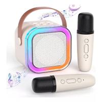 Caixa Alto Falante Microfone Bluetooth Usb Portátil Karaokê - 2