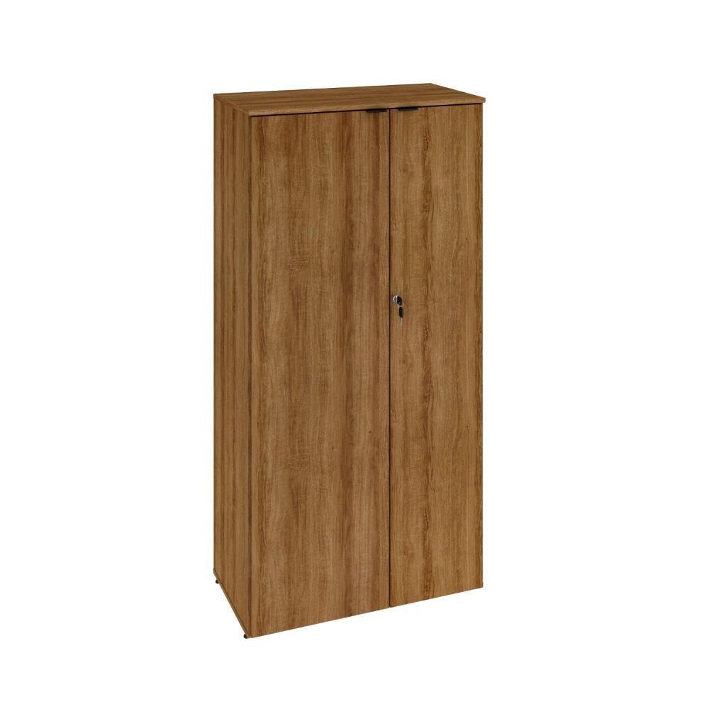 Armário Alto Fechado Com 02 Portas 161,5x80x42cm Wlaf80 Lâmina Mel - Preto - 1