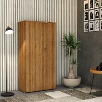 Armário Alto Fechado Com 02 Portas 161,5x80x42cm Wlaf80 Lâmina Mel - Branco - 2