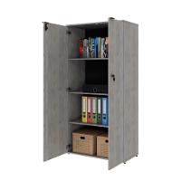 Armário Alto Fechado Com 02 Portas 161,5x80x42cm Wlaf80 Snow - Preto - 2