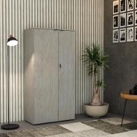 Armário Alto Fechado Com 02 Portas 161,5x80x42cm Wlaf80 Snow - Preto