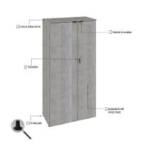 Armário Alto Fechado Com 02 Portas 161,5x80x42cm Wlaf80 Snow - Preto - 5