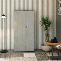 Armário Alto Fechado Com 02 Portas 161,5x80x42cm Wlaf80 Snow - Preto - 6