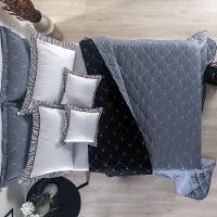 Kit Cobre Leito Dupla Face Casal Queen Bordado Renove 7 Peças Hipercal 400 Fios 100% Poliéster - Cinza - 5