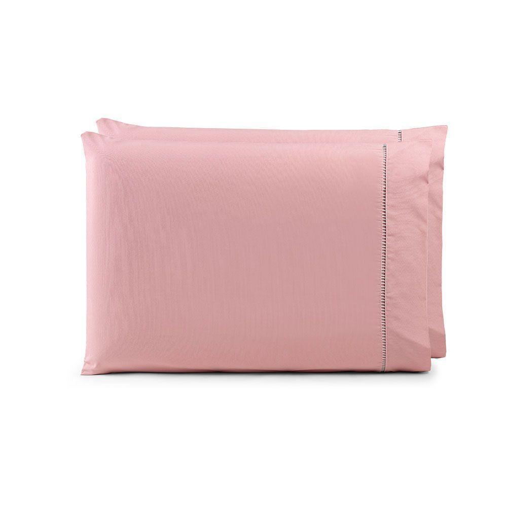 Par De Fronhas 70cm X 50cm 2 Peças Paris Percal 150 Fios 100% Algodão - Rosê - 1