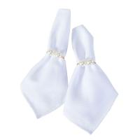 Kit Anel Para Guardanapos Pérola Duplo Grande 4cm X 3cm Argola - Dourado - 1