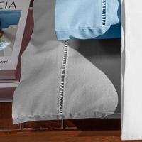 Par De Fronhas 70cm X 50cm 2 Peças Paris Percal 150 Fios 100% Algodão - Cinza - 3