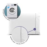 Par De Fronhas 70cm X 50cm 2 Peças Paris Percal 150 Fios 100% Algodão - Branco - 2