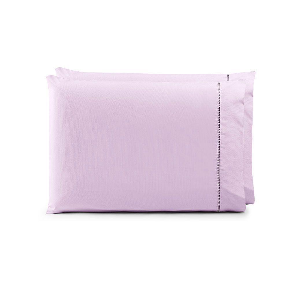 Par De Fronhas 70cm X 50cm 2 Peças Paris Percal 150 Fios 100% Algodão - Lilás - 1