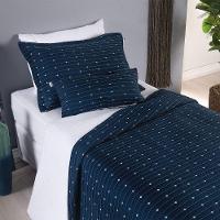 Kit Cobre Leito Solteiro 4 Peças Bordado Urbany Hipercal 400 Fios 100% Poliéster - Azul Marinho - 3