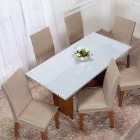 Kit 06 Capas Para Cadeiras Mr 6 Lugares Malha Gel 100% Poliéster - Avelã - 2