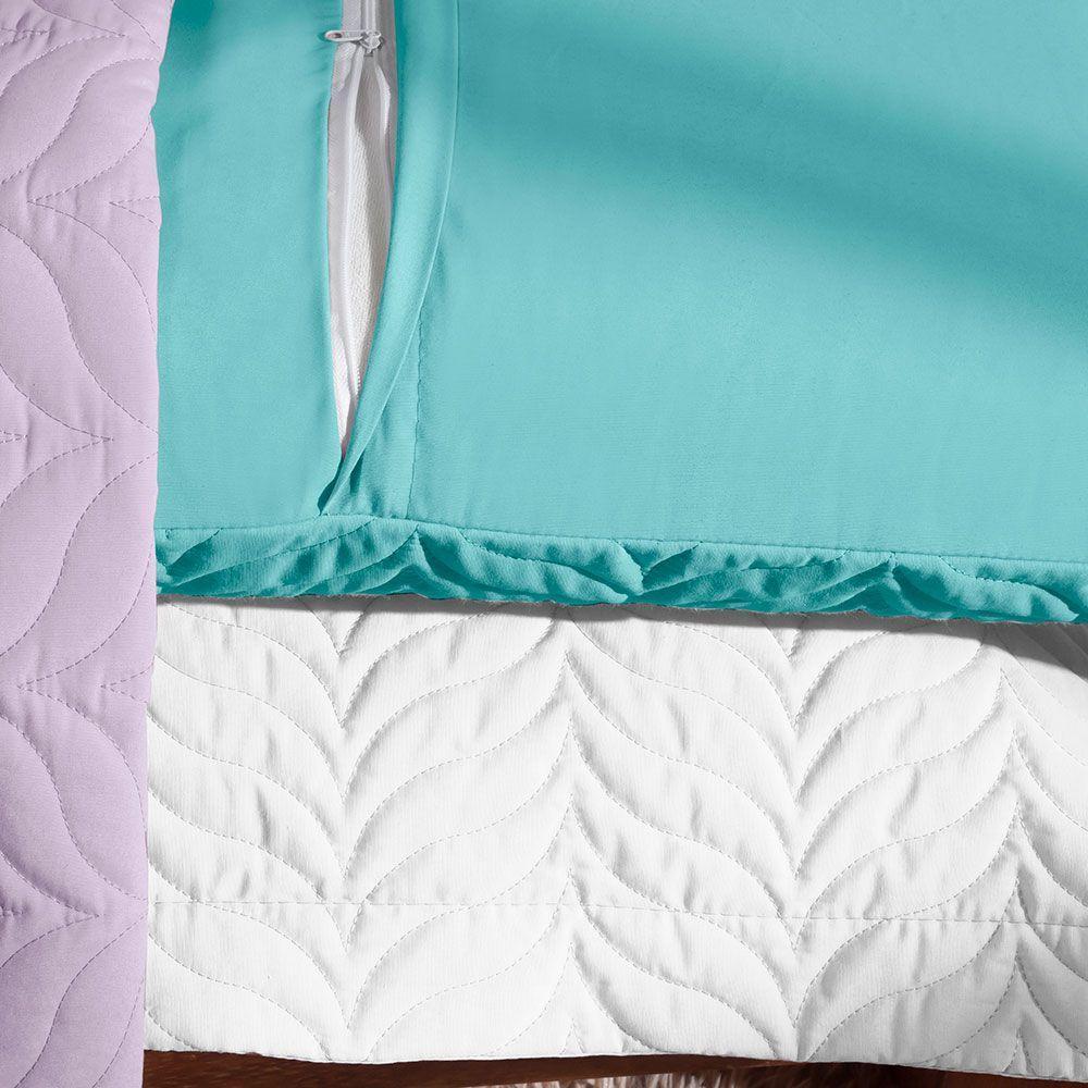 Porta Travesseiro Avulso 70cm X 50cm Com Debrum 1 Peça Paris Matelado Percal 150 Fios 100% Algodão - Branco - 3