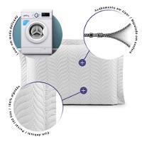 Porta Travesseiro Avulso 70cm X 50cm Com Debrum 1 Peça Paris Matelado Percal 150 Fios 100% Algodão - Branco - 2