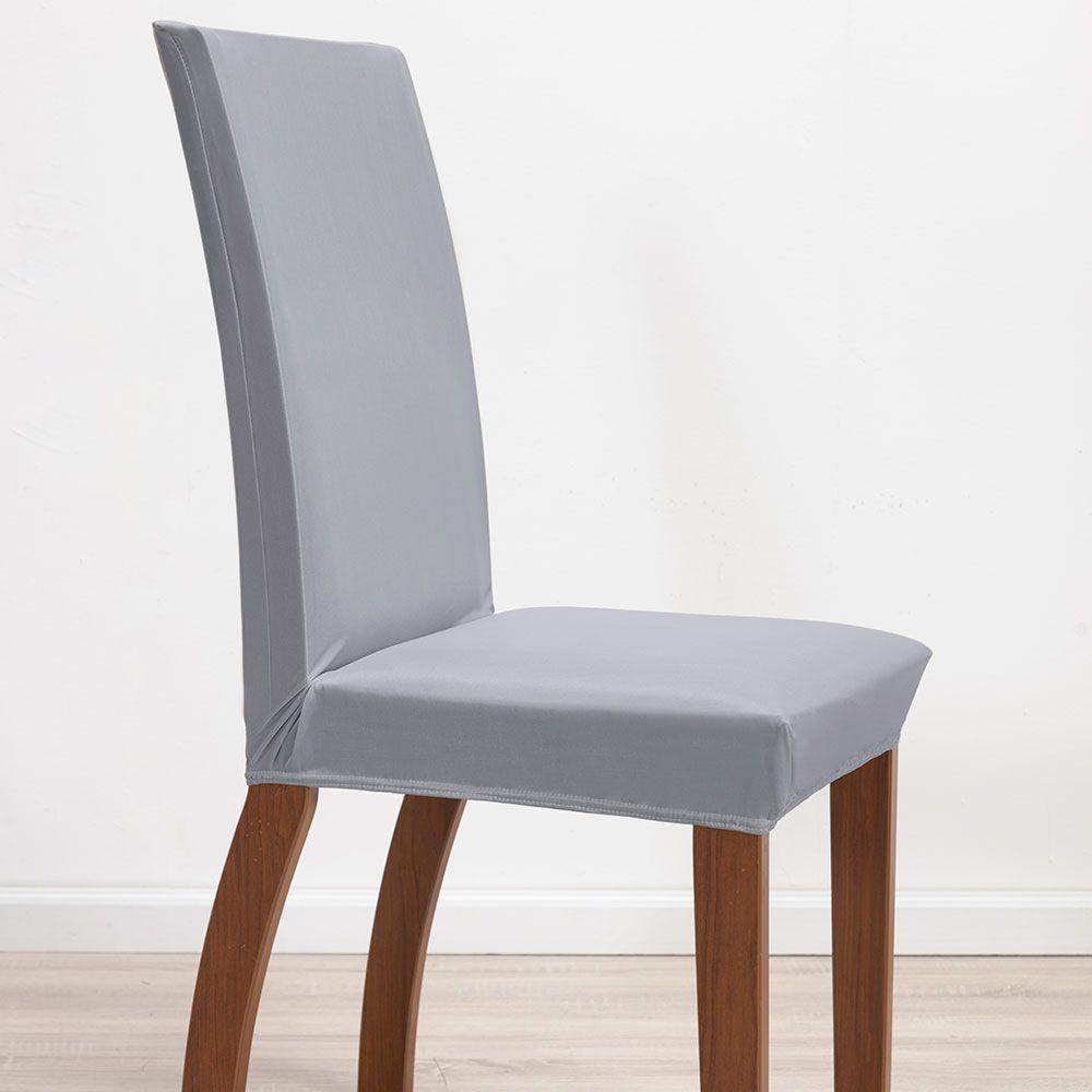 Kit 04 Capas Para Cadeiras Mr 4 Lugares Malha Gel 100% Poliéster - Cinza - 5