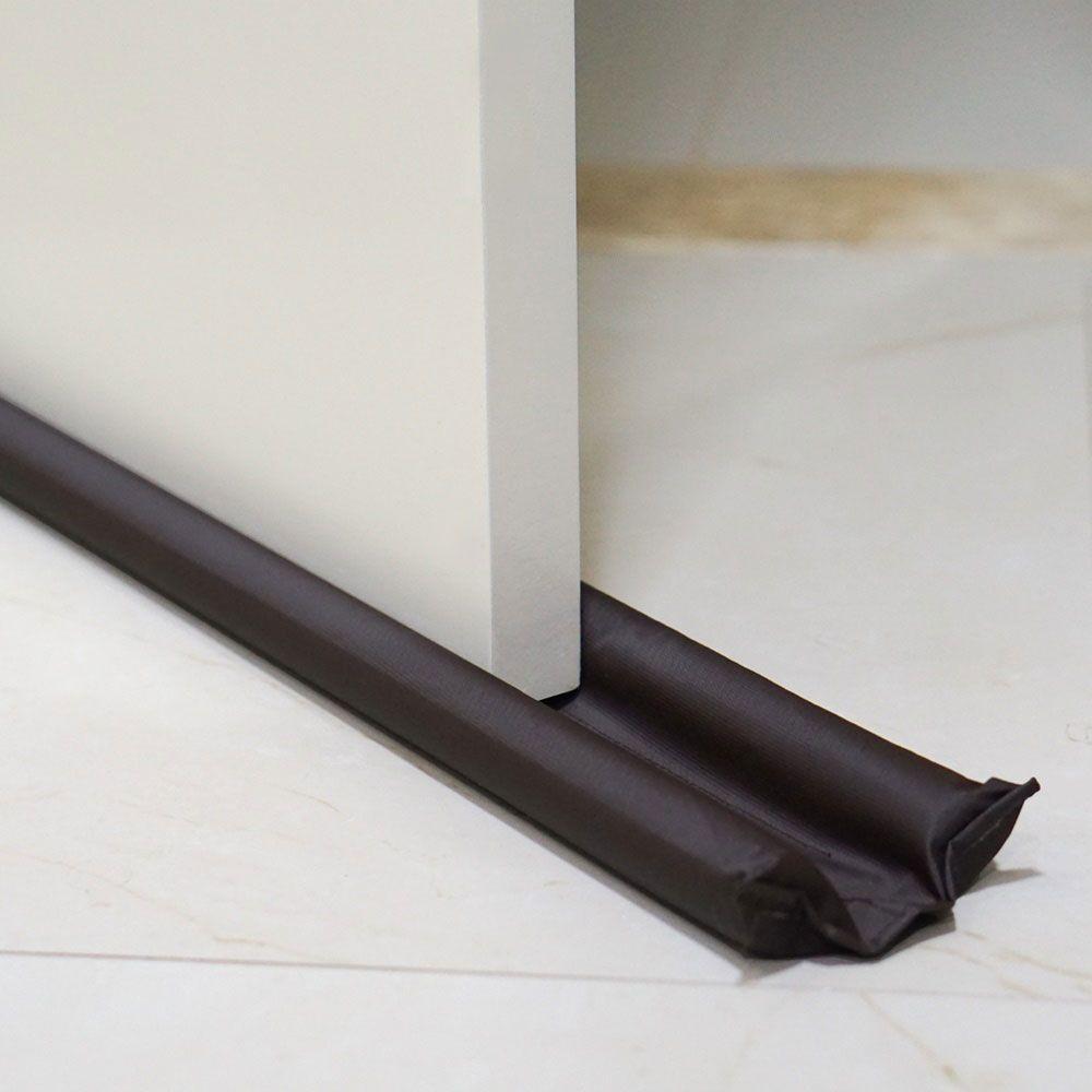 Protetor De Porta Duplo 90cm 1 Peça De Vinila Bagun Impermeável 100% Policloreto - Marrom - 2