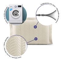 Porta Travesseiro Avulso 70cm X 50cm Com Debrum 1 Peça Paris Matelado Percal 150 Fios 100% Algodão - Palha - 2