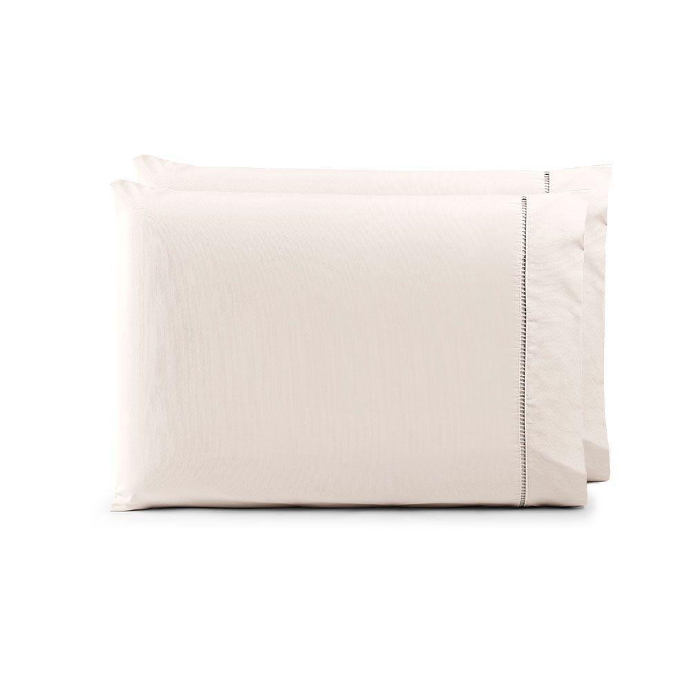 Par De Fronhas 70cm X 50cm 2 Peças Paris Percal 150 Fios 100% Algodão - Palha - 1