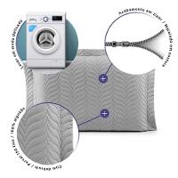 Porta Travesseiro Avulso 70cm X 50cm Com Debrum 1 Peça Paris Matelado Percal 150 Fios 100% Algodão - Cinza - 2