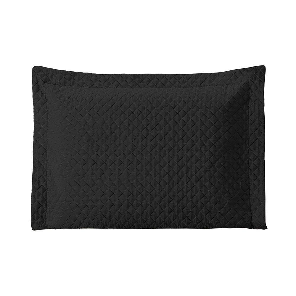 Porta Travesseiro Avulso 70cm X 50cm 1 Peça Prime Ultrassônico 100% Poliéster - Preto - 1