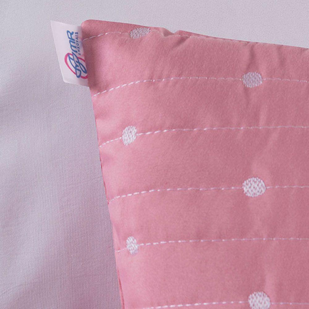 Kit Cobre Leito Solteiro 4 Peças Bordado Urbany Hipercal 400 Fios 100% Poliéster - Rosê - 5