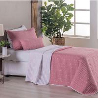 Kit Cobre Leito Solteiro 4 Peças Bordado Urbany Hipercal 400 Fios 100% Poliéster - Rosê - 1