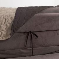 Protetor De Sofá Assento 1,80m Retrátil Shield Hipercal 400 Fios 100% Poliéster - Cáqui/marrom - 3