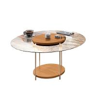 Mesa De Centro Sky Com Pés Em Aço E Tampo De Vidro Cinamomo - 2