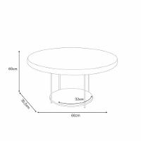 Mesa De Centro Sky Com Pés Em Aço E Tampo De Mdf Cinamomo - 3