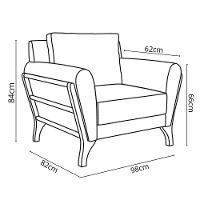 Kit 2 Poltronas Sabrina De Madeira Maciça Com Almofada Courino Preto 503 - 3